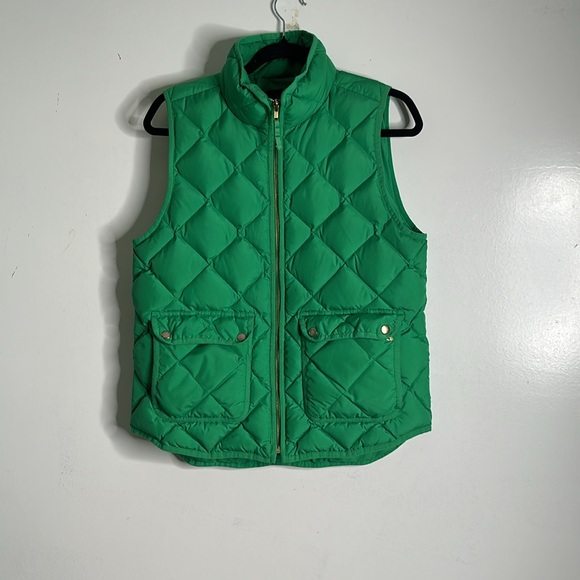 J crew puffer vest quilted size medium green - Picture 2 of 8